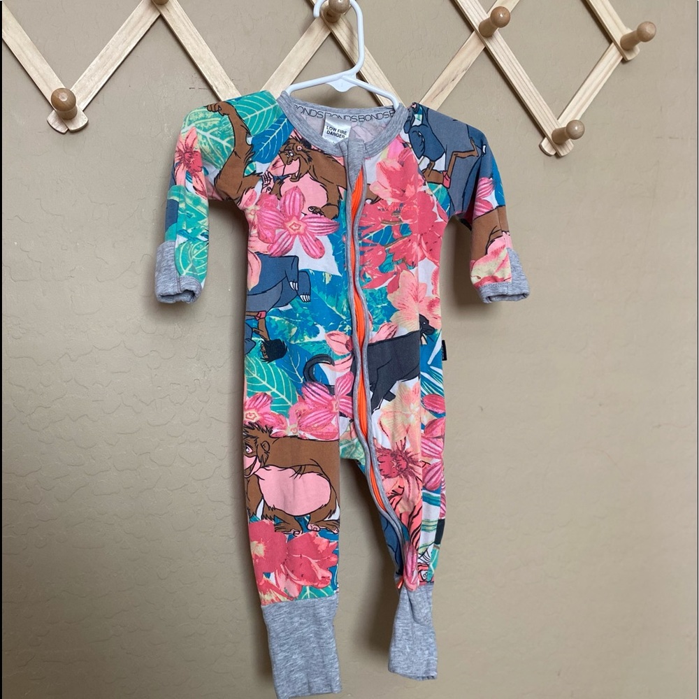 Rare jungle book bonds wondersuit zip sleeper 3-6 month Disney